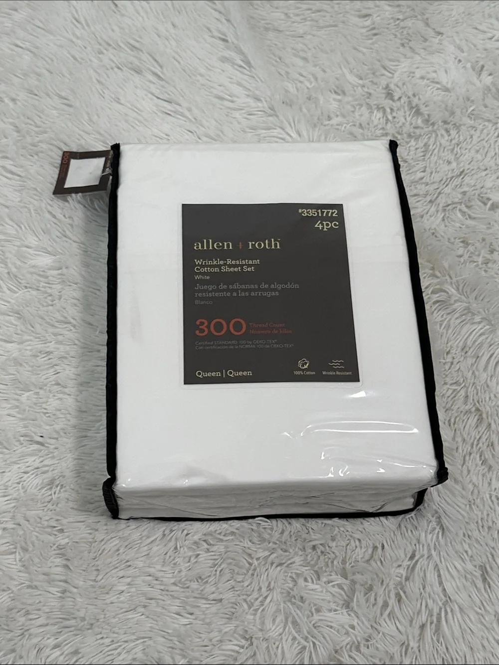 🍏 NWT Allen + Roth 4 Piece Queen Sheet Set